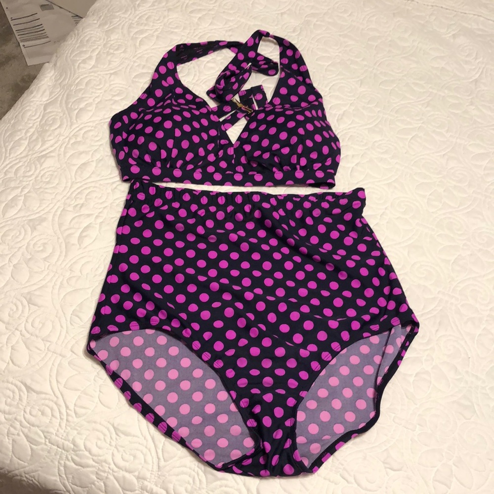 Sz 18 Swimsuitsforall high waist bikini